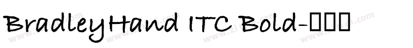 BradleyHand ITC Bold字体转换